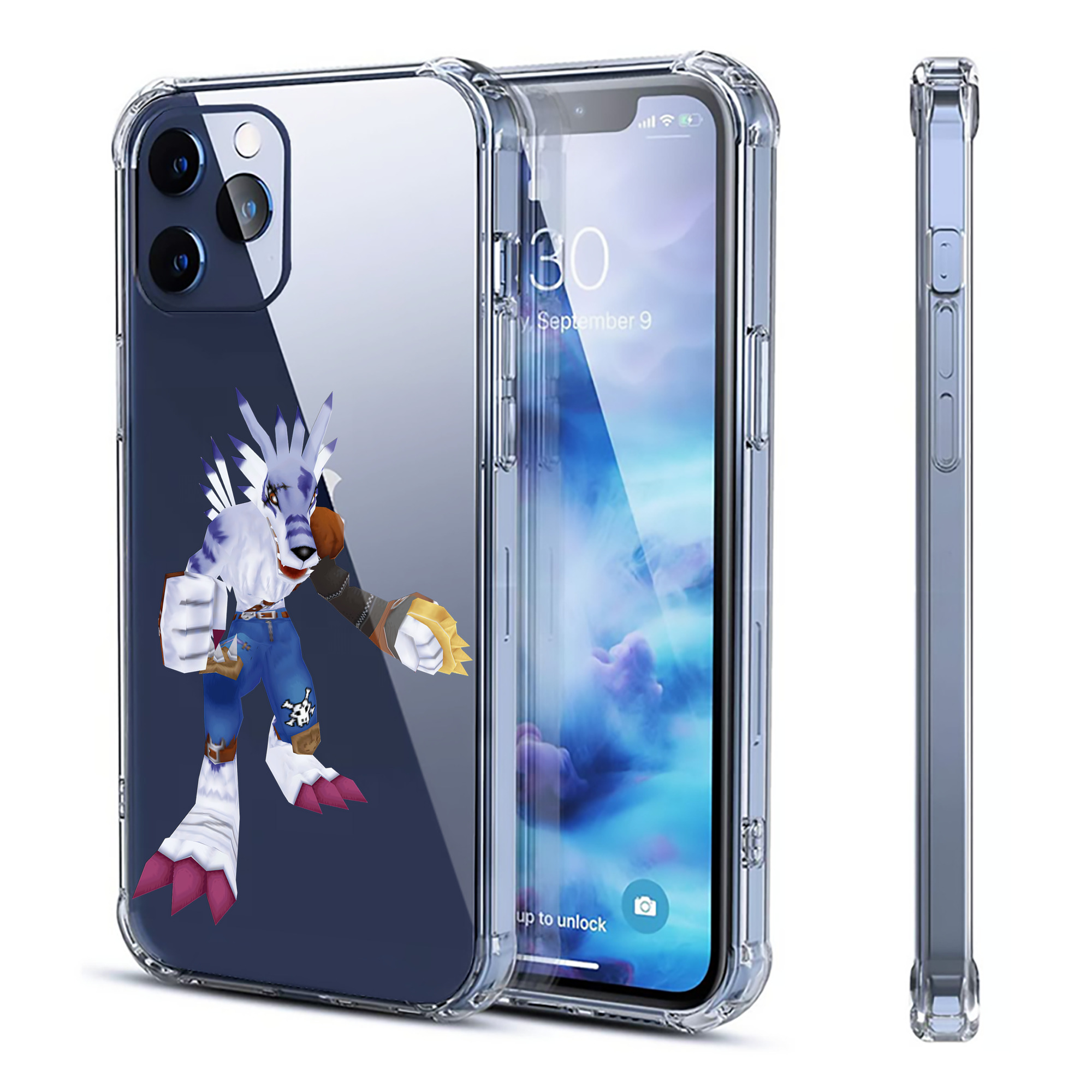 （画像用） Digimon デジタルモンスター/デジモン 【iPhone 12シリーズ対応】透明スマホケース（クリアソフトケース）